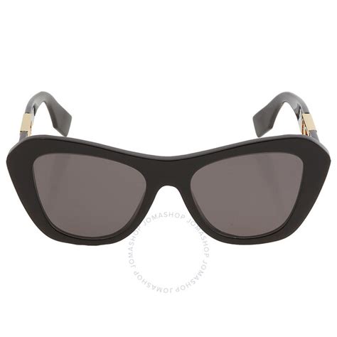 fendi fe40064i|FENDI Smoke Cat Eye Ladies Sunglasses FE40064I 01A 52.